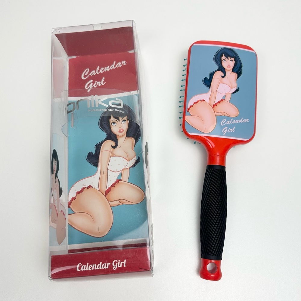 Ionika Calendar Girl Paddle Hair Brush